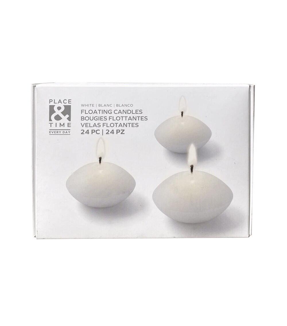 1″ White Unscented Floating Tealights 24pk  |   Candles & Warmers Candles & Warmers Candles & Warmers