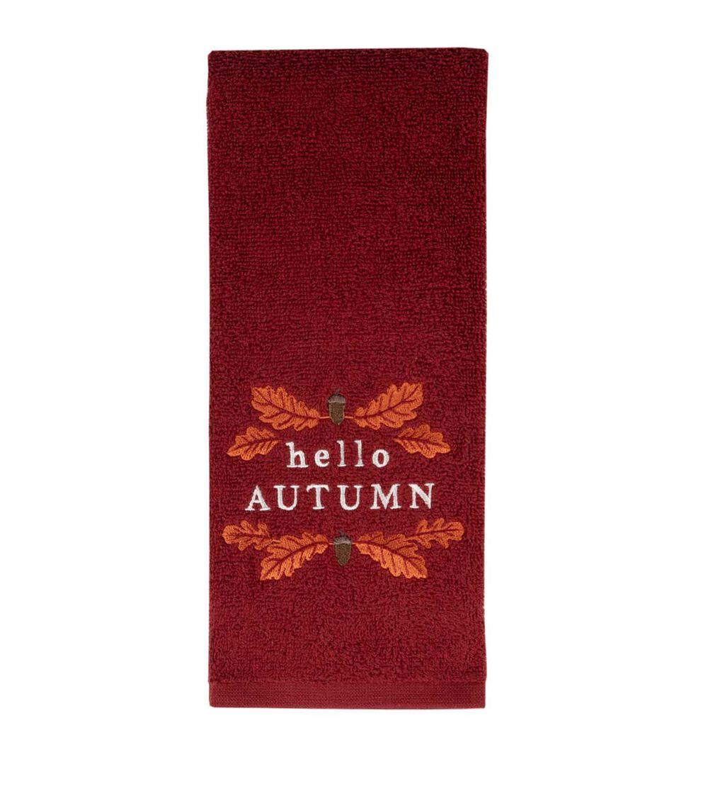 16″ x 26″ Fall Red Hello Autumn Towel  |   Kitchen Decor Home & Decor Kitchen Decor