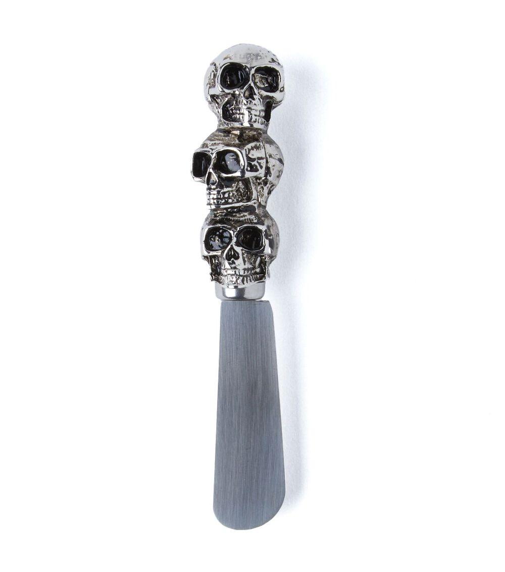 5″ Halloween Silver Stacked Skulls Butter Knife  |   Kitchen Decor Home & Decor Kitchen Decor