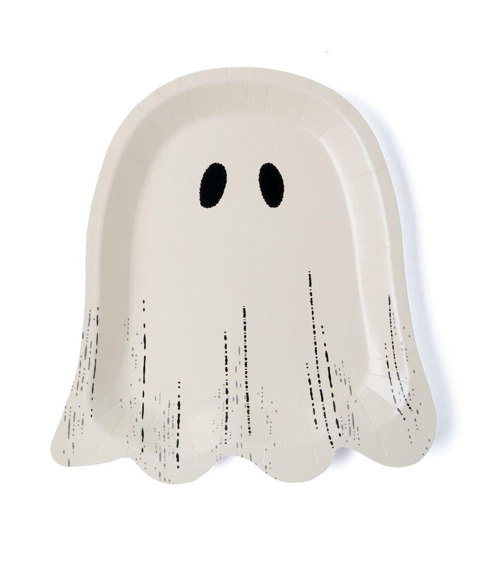 7" x 7.5" Halloween Ghost Paper Lunch Plates 8pk  |   Kitchen Decor